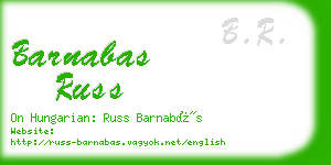 barnabas russ business card